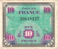 France 2 10 Francs, 1944